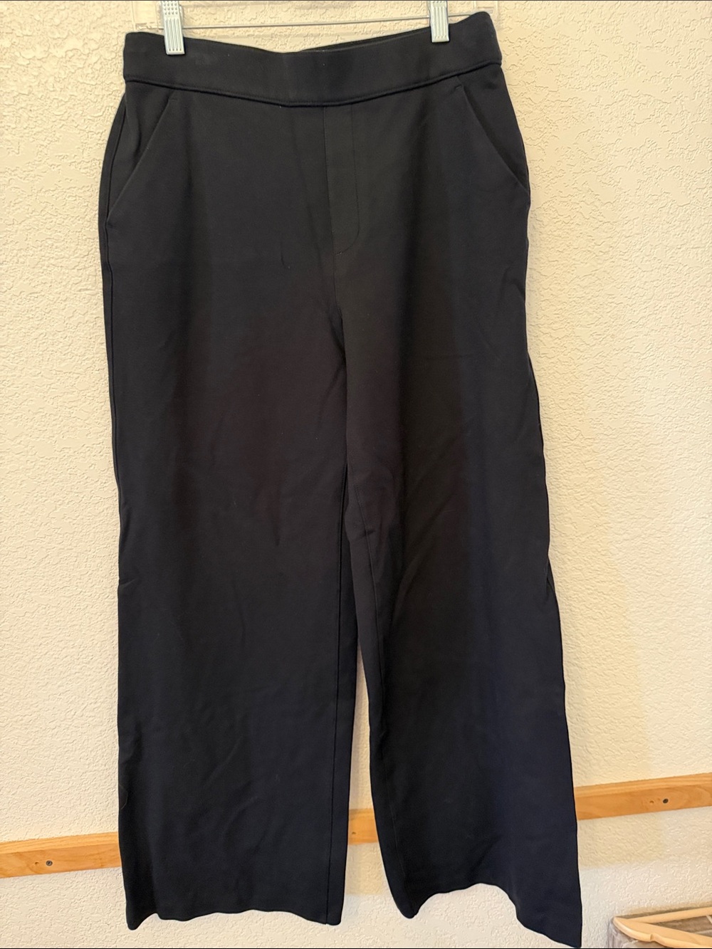 SPANX Black Wide-Leg Ponte Pants
